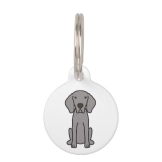 Weimaraner Dog Cartoon Pet Nametags