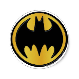 Batman Symbol | Classic Round Logo Round Sticker