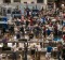 Passengers queue at TSA security lines at Denver International Airport.