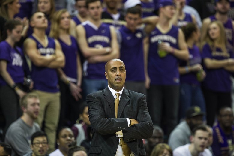 Lorenzo Romar hasn’t had a lot to be happy about this season. (Dean Rutz/The Seattle Times)