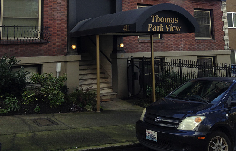 This 1909 apartment building at 411 E. Thomas Street, owned by longtime Capitol Hill landlord Bob Weisenbach, has seen its property tax bill rise by 46 percent in two years. 