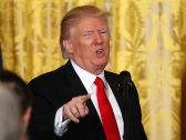 U.S. President Donald Trump speaks during a news conference in the White House, February 16, 2017.
