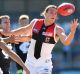 MELBOURNE, AUSTRALIA - MARCH 04: Jack Steele of the Saints is tackled by Ed Curnow of the Blues during the 2017 JLT ...