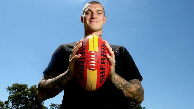 Dustin Martin exited stage left when the contract questions began.