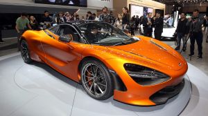 McLaren 720S on the stand at the 2017 Geneva motor show.