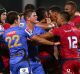 Tension: Things got heated between Western Force and Queensland Reds players on the weekend.