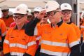 Tip of the hat: Malcolm Turnbull joined WA Premier Colin Barnett on Barrow Island in Western Australia last year.