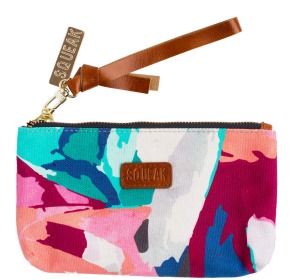 Squeak's digitally printed cotton canvas pouch is great for keeping small items in while travelling.