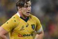 Fire in the belly: Wallabies forward Michael Hooper.