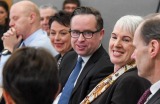 At the roundtable were (from left) CBA CEO Ian Narev, Kathyrn Fagg RBA, Qantas CEO Alan Joyce, chairman Broadspectrum ...