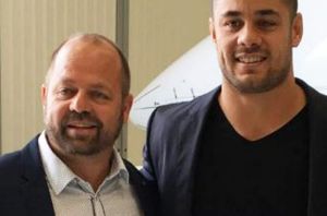 Trip A DEal founder Norm Black, Jarryd Hayne and Norm's son, Finley