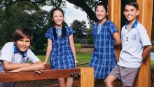 Hurstville Public students Philemon Winter, Serena Chui, Ashly Fan and Madhi Mourad.