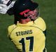 Big hitter: Marcus Stoinis scored his maiden international century in an ODI against New Zealand last month.