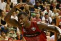 Casey Prather of the Wildcats reacts during game two of the NBL Grand Final series between the Perth Wildcats and the ...