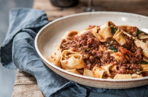 Sausage ragu from Karen Martini's New Kitchen cookbook.