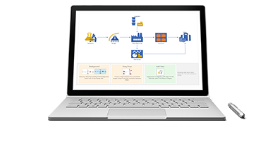 Surface book with Visio screen fill