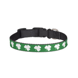 White Shamrock Pet Collar