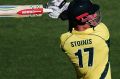 Big hitter: Marcus Stoinis scored his maiden international century in an ODI against New Zealand last month.