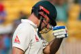 Shaun Marsh heads for the stands after his incorrect dismissal.