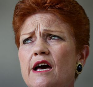 One Nation leader Pauline Hanson  