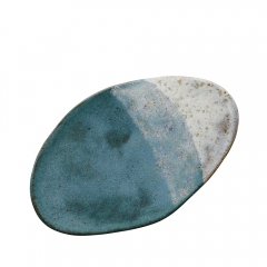 Salty Blue Oval Platter