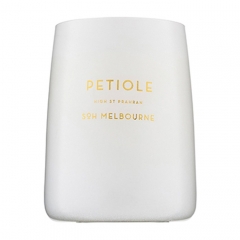 Petiole White Matte Glass Candle