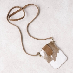 Mobile Phone Holder - Tan Cowhide