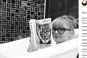 Emma Lung soaking in her Redfern bath pre robbery, from her Instagram. 