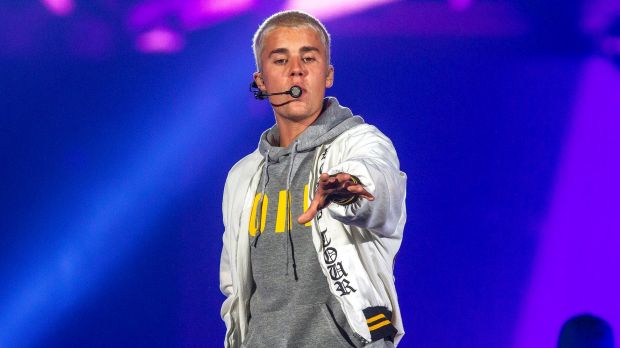 Justin Bieber didn't crack a smile until the fourth song at Etihad.