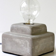 Concrete Styled Block Lamp - Lamps