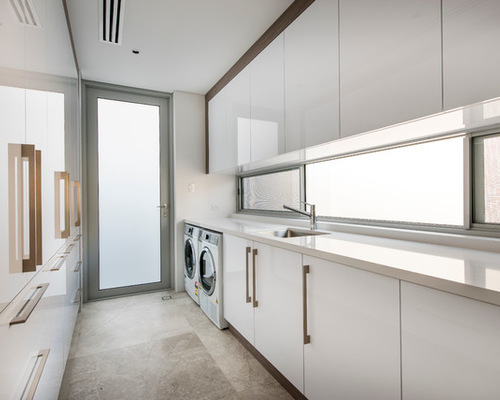 Inspiration for a contemporary dedicated laundry room in Perth.