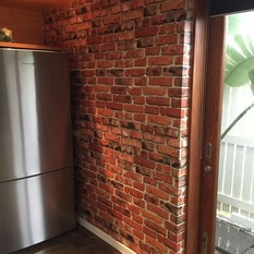 Brick Wallpaper Installation - The Grange, Brisbane - Wallpaper