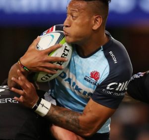 Israel Folau scored two tries in defeat for the Waratahs.