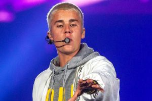 Justin Bieber didn't crack a smile until the fourth song at Etihad.