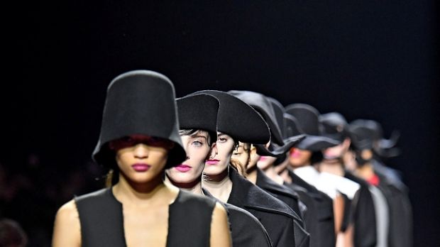 Hats came in all shapes and sizes at Jacquemus.