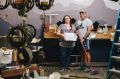 Applying the final touches, husband and wife team Fiona and James Lester will open their new shop The Markets Wanniassa ...