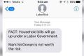 The anti-Labor text message.