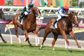 Regan Bayliss riding Redkirk Warrior wins Race 7, Lexus Newmarket Handicap during Melbourne Racing at Flemington ...