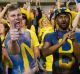 Brumbies fans at Canberra Stadium.