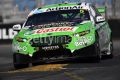 Mark Winterbottom in his Ford Falcon FGX during the  opening round of the Supercars Championship in Adelaide.