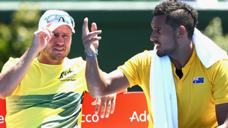 Lleyton Hewitt and Nick Kyrgios 