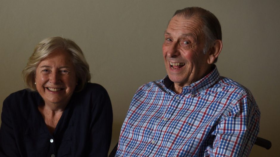 Barbara Leonard with her husband David who had a stroke and has home care.