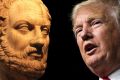 Greek historian Thucydides and US President Donald Trump.