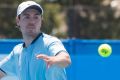 James Frawley in action at the Canberra Challenger in January. 