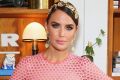 Jodi Anasta in a pink Yeojin Bae dress and Christie Nicolaides accessories at the Myer Autumn Racing Collections Launch ...