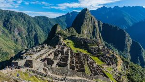 Machu Picchu, Incas ruins in the peruvian Andes at Cuzco Peru