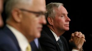 Prime Minister Malcolm Turnbull with defeated WA Premier Colin Barnett.