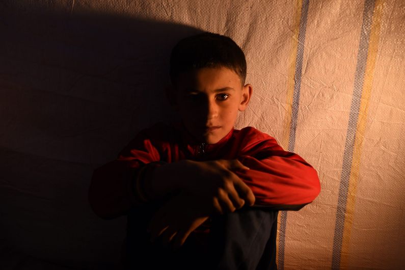 Hussein Hatem, 10, lives with his family at Khazer Camp 1. During his time in Mosul he witnessed his friend being ...