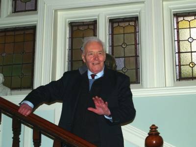 Tony Benn opening the refurbished hall and launching the new website