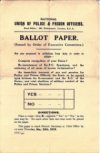 1919 Police Strike ballot form